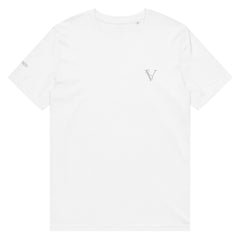 T-shirt Moyen-Épais Coton Bio Signature V Brodé – Valsen – couleur Blanc