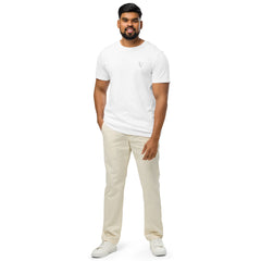 T-shirt Moyen-Épais Coton Bio Signature V Brodé – Valsen – couleur Blanc