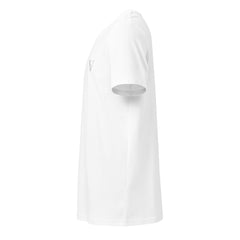 T-shirt Moyen-Épais Coton Bio Signature V Brodé – Valsen – couleur Blanc