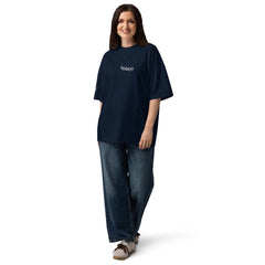 T-shirt Oversize Organique Signature V Brodé – Valsen – couleur French Navy