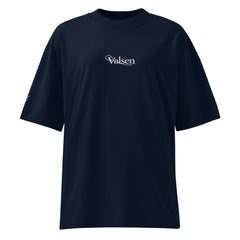 T-shirt Oversize Organique Signature V Brodé – Valsen – couleur French Navy