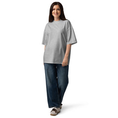T-shirt Oversize Organique Signature V Brodé – Valsen – couleur Gris Chiné