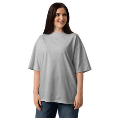 T-shirt Oversize Organique Signature V Brodé – Valsen – couleur Gris Chiné