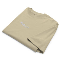 T-shirt Oversize Organique Signature V Brodé – Valsen – couleur Pierre