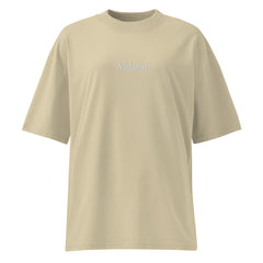 T-shirt Oversize Organique Signature V Brodé – Valsen – couleur Pierre
