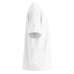 T-shirt Oversize Organique Signature V Brodé – Valsen – couleur Blanc
