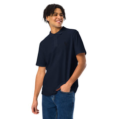 Polo Piqué Signature V Brodé – Valsen – couleur Bleu Marine