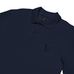 Polo Piqué Signature V Brodé – Valsen – couleur Bleu Marine