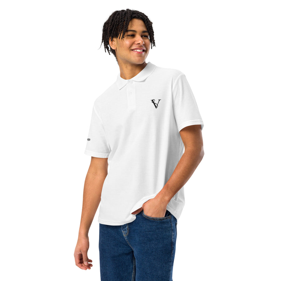 Polo Piqué Signature V Brodé – Valsen – couleur Blanc