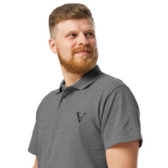 Polo Premium Signature V Brodé – Valsen – couleur Grey Melange