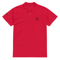 Polo Premium Signature V Brodé – Valsen – couleur Rouge