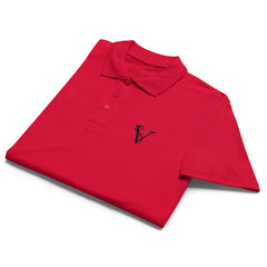 Polo Premium Signature V Brodé – Valsen – couleur Rouge