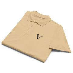 Polo Premium Signature V Brodé – Valsen – couleur Sable