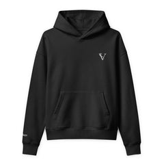Sweat à Capuche Premium Relax Signature V Brodé – Valsen – couleur Noir