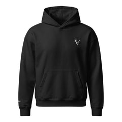 Sweat à Capuche Premium Relax Signature V Brodé – Valsen – couleur Noir
