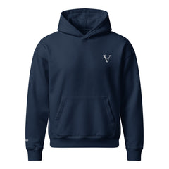 Sweat à Capuche Premium Relax Signature V Brodé – Valsen – couleur French Navy