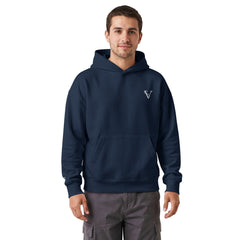 Sweat à Capuche Premium Relax Signature V Brodé – Valsen – couleur French Navy