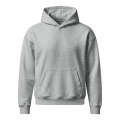 Sweat à Capuche Premium Relax Signature V Brodé – Valsen – couleur Gris Chiné