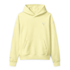 Sweat à Capuche Premium Relax Signature V Brodé – Valsen – couleur Lemon