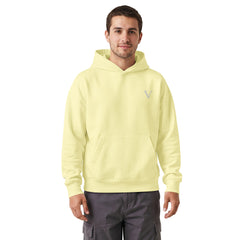 Sweat à Capuche Premium Relax Signature V Brodé – Valsen – couleur Lemon