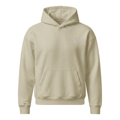 Sweat à Capuche Premium Relax Signature V Brodé – Valsen – couleur Sable
