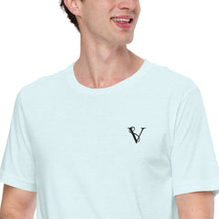 T-shirt Léger Signature V Brodé – Valsen – couleur Heather Ice Blue