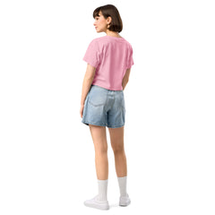 Crop-Top Signature V Brodé – Valsen – couleur Bubblegum