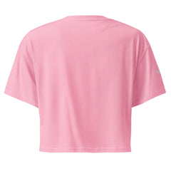 Crop-Top Signature V Brodé – Valsen – couleur Bubblegum