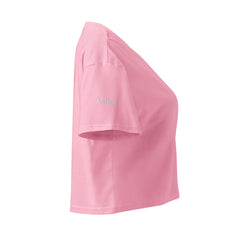 Crop-Top Signature V Brodé – Valsen – couleur Bubblegum
