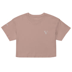 Crop-Top Signature V Brodé – Valsen – couleur Hazy Pink