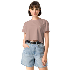 Crop-Top Signature V Brodé – Valsen – couleur Hazy Pink