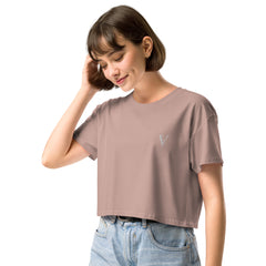 Crop-Top Signature V Brodé – Valsen – couleur Hazy Pink