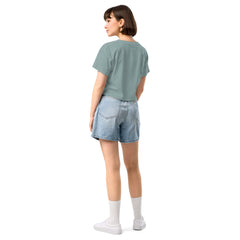 Crop-Top Signature V Brodé – Valsen – couleur Mineral