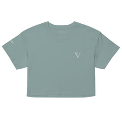 Crop-Top Signature V Brodé – Valsen – couleur Mineral