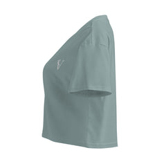 Crop-Top Signature V Brodé – Valsen – couleur Mineral