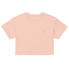 Crop-Top Signature V Brodé – Valsen – couleur Pale Pink