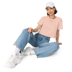 Crop-Top Signature V Brodé – Valsen – couleur Pale Pink