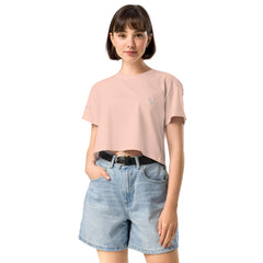 Crop-Top Signature V Brodé – Valsen – couleur Pale Pink