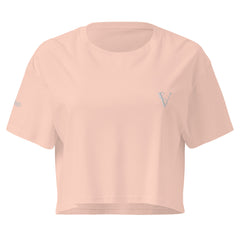 Crop-Top Signature V Brodé – Valsen – couleur Pale Pink