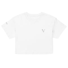 Crop-Top Signature V Brodé – Valsen – couleur Blanc