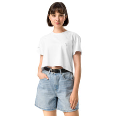 Crop-Top Signature V Brodé – Valsen – couleur Blanc