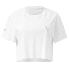 Crop-Top Signature V Brodé – Valsen – couleur Blanc