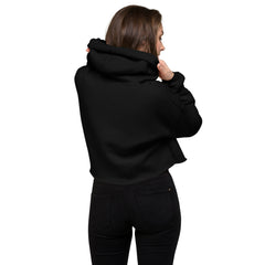 Sweat à Capuche Crop-Top Signature V Brodé – Valsen – couleur Noir