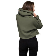Sweat à Capuche Crop-Top Signature V Brodé – Valsen – couleur Vert Militaire