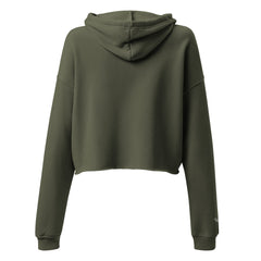 Sweat à Capuche Crop-Top Signature V Brodé – Valsen – couleur Vert Militaire