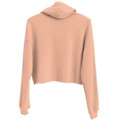 Sweat à Capuche Crop-Top Signature V Brodé – Valsen – couleur Pêche