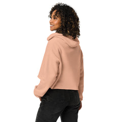 Sweat à Capuche Crop-Top Signature V Brodé – Valsen – couleur Pêche