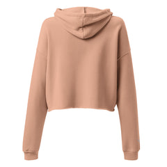 Sweat à Capuche Crop-Top Signature V Brodé – Valsen – couleur Pêche