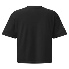 T-shirt Boxy Épais Signature V Brodé – Valsen – couleur Noir
