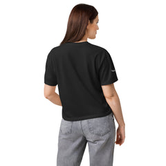 T-shirt Boxy Épais Signature V Brodé – Valsen – couleur Noir